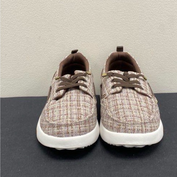 Women’s OrthoFeet size 6 Classic Brown Plaid Boat Shoes new in box - Picture 7 of 7